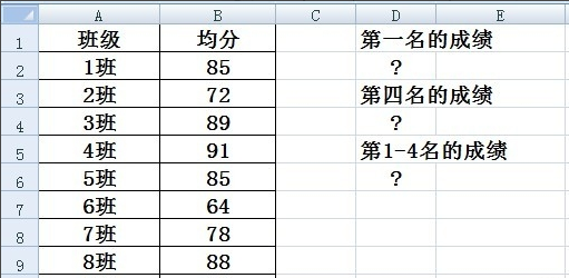 EXCEL里的large公式怎么用?