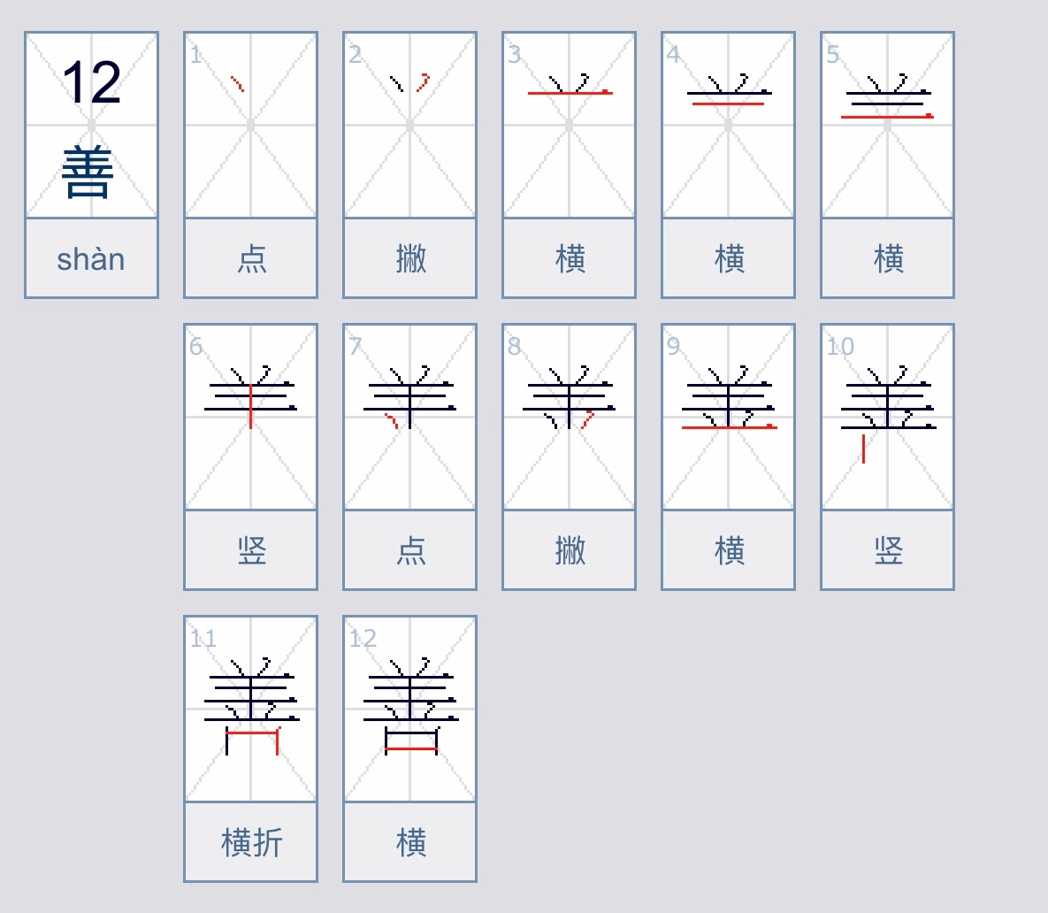 善笔顺是什么？