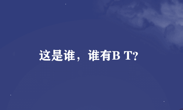 这是谁，谁有B T？