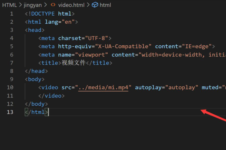 html插入视频的代码是什么