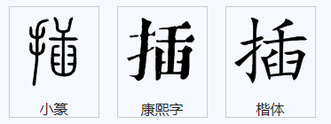 插的笔顺笔画顺序