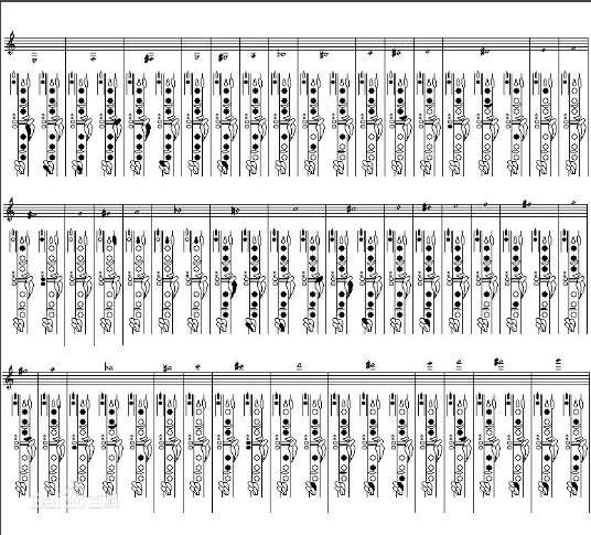 在学黑管，求升降音指法表。