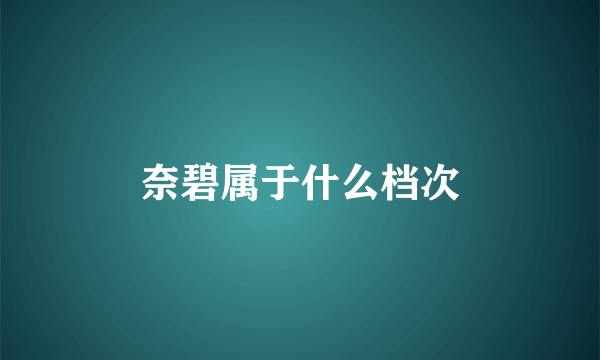 奈碧属于什么档次