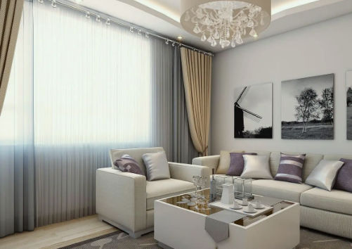 客厅一般用什么样窗帘,哪些颜色的窗帘好看呢?