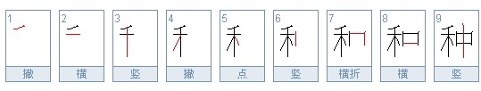 种字的笔顺