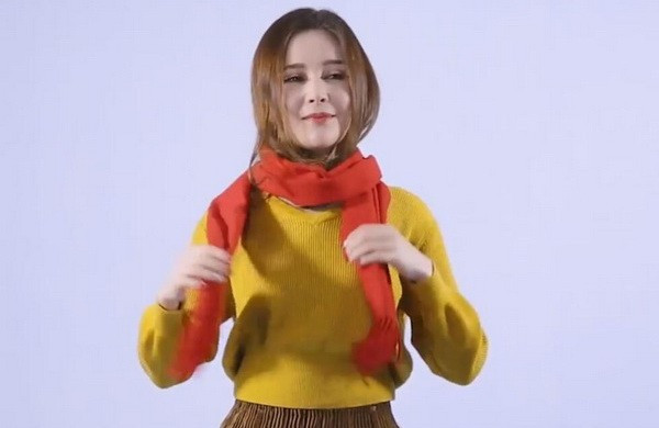 围脖的各种系法图解