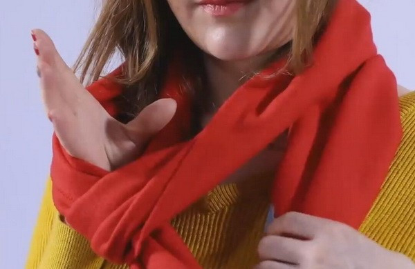 围脖的各种系法图解