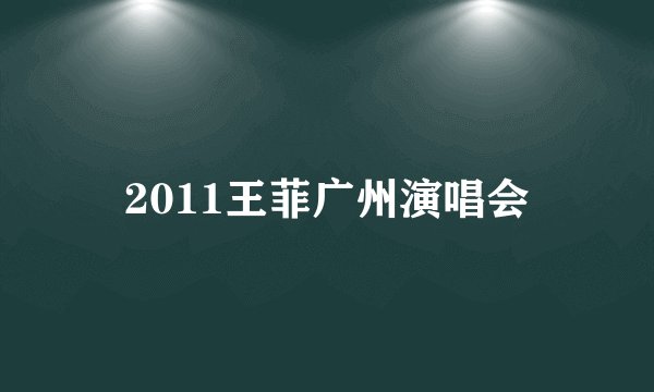 2011王菲广州演唱会