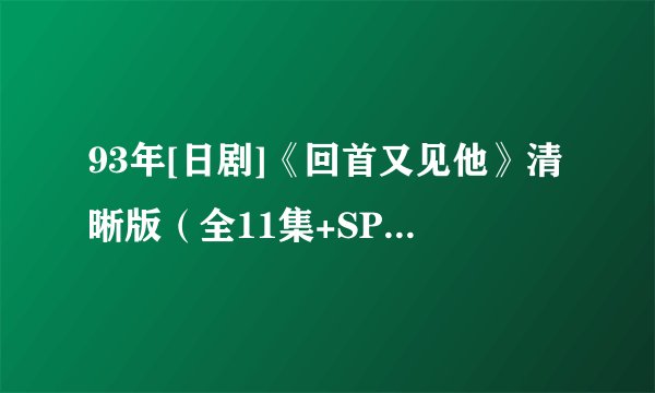 93年[日剧]《回首又见他》清晰版（全11集+SP）中文配音版[MKV]