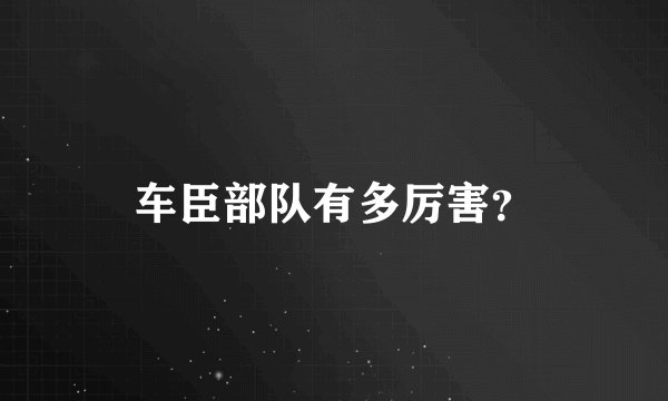 车臣部队有多厉害？