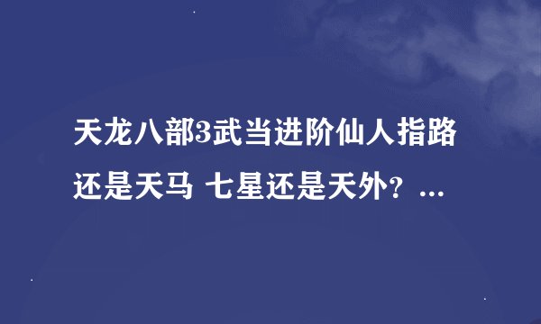天龙八部3武当进阶仙人指路还是天马 七星还是天外？本人全5
