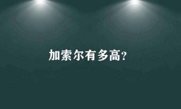加索尔有多高？