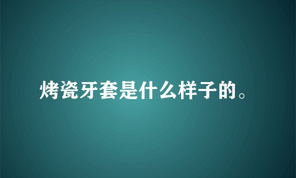烤瓷牙套是什么样子的。