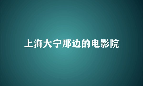 上海大宁那边的电影院