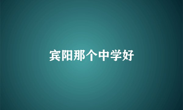 宾阳那个中学好