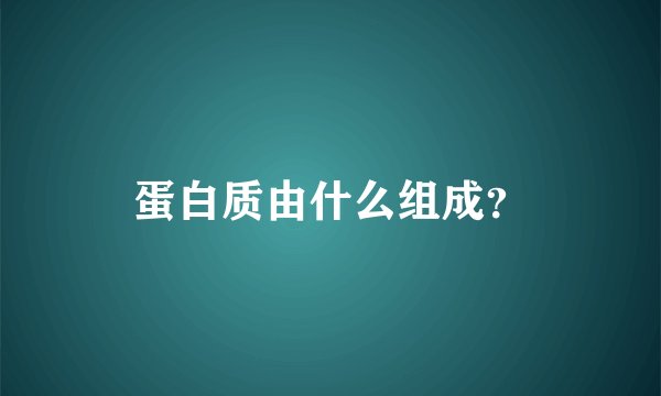 蛋白质由什么组成？