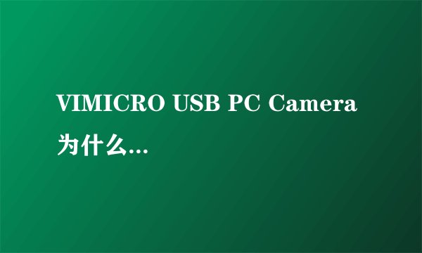 VIMICRO USB PC Camera 为什么这个摄像头老是没有显示出来？用我的电脑那里打开只有白花花的一片，帮我下