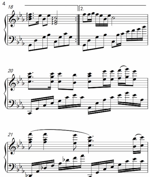 求天路钢琴伴奏谱，最好简谱。