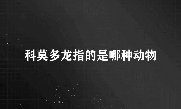 科莫多龙指的是哪种动物