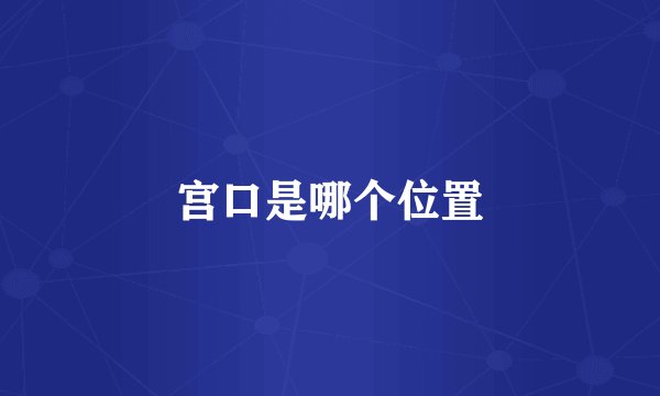 宫口是哪个位置
