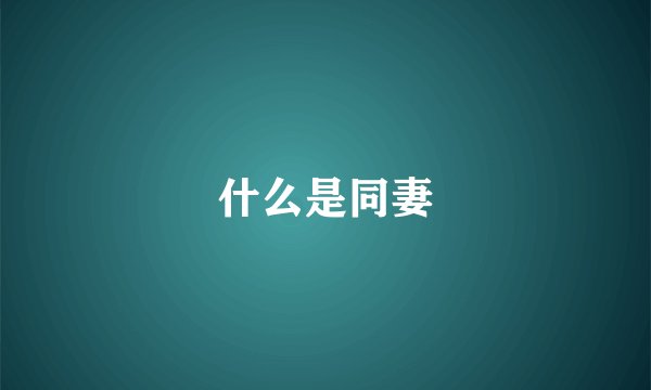 什么是同妻