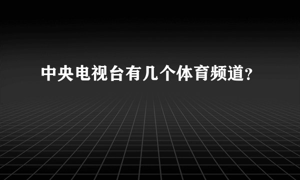 中央电视台有几个体育频道？