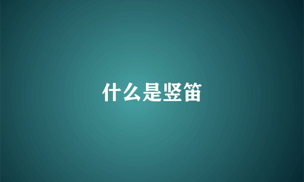 什么是竖笛