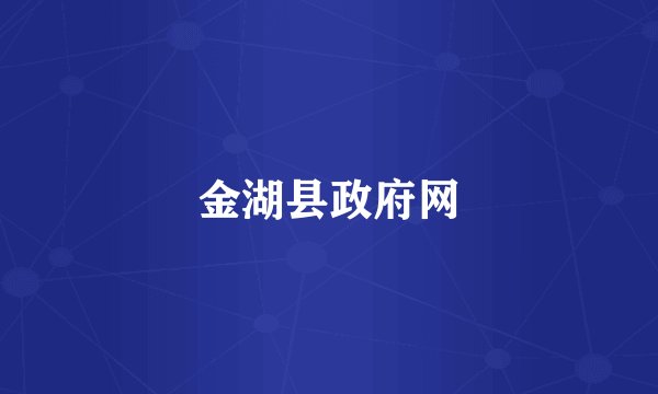 金湖县政府网