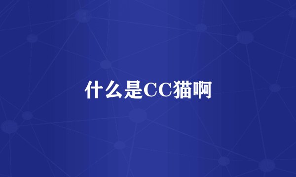 什么是CC猫啊