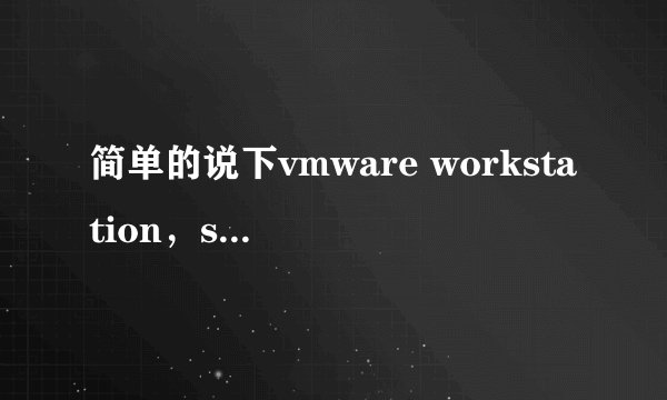简单的说下vmware workstation，server和esx server的区别