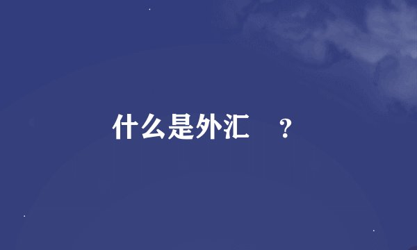 什么是外汇劵？