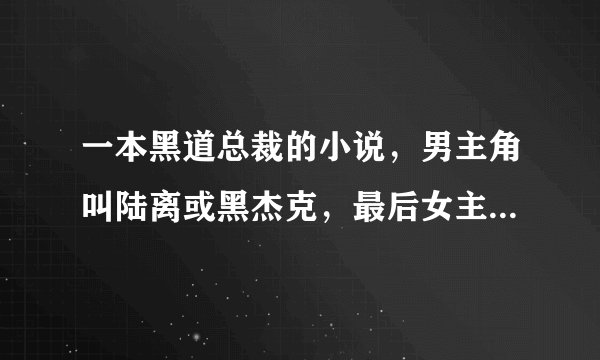 一本黑道总裁的小说，男主角叫陆离或黑杰克，最后女主为男主生了三个孩子。这本小书叫什么名字？？