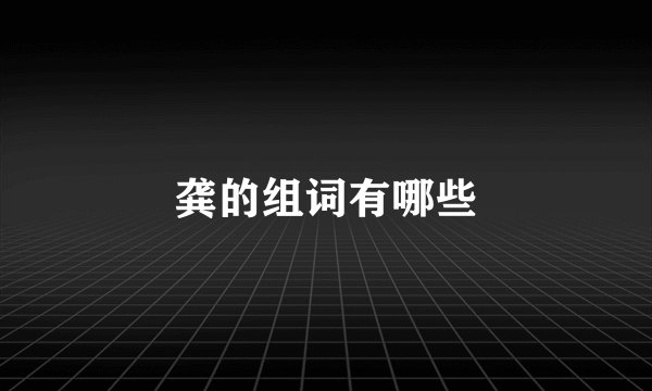 龚的组词有哪些