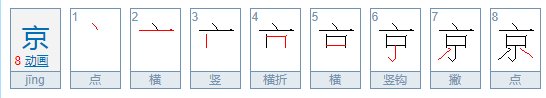 京的笔顺怎么写