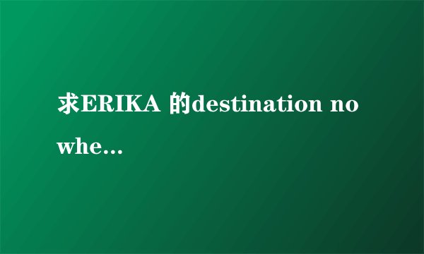 求ERIKA 的destination nowhere 日文、中文、罗马歌词