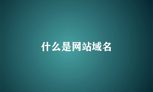 什么是网站域名