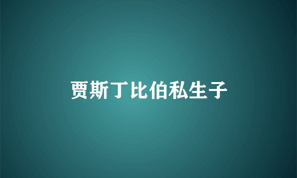 贾斯丁比伯私生子