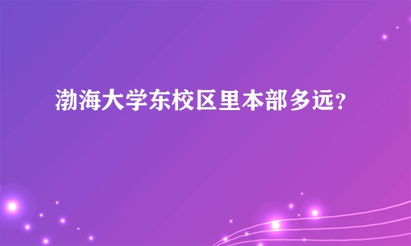 渤海大学东校区里本部多远？