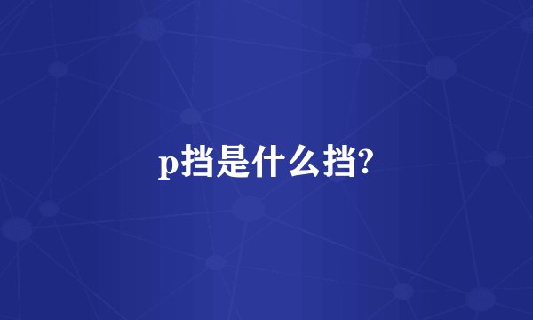 p挡是什么挡?