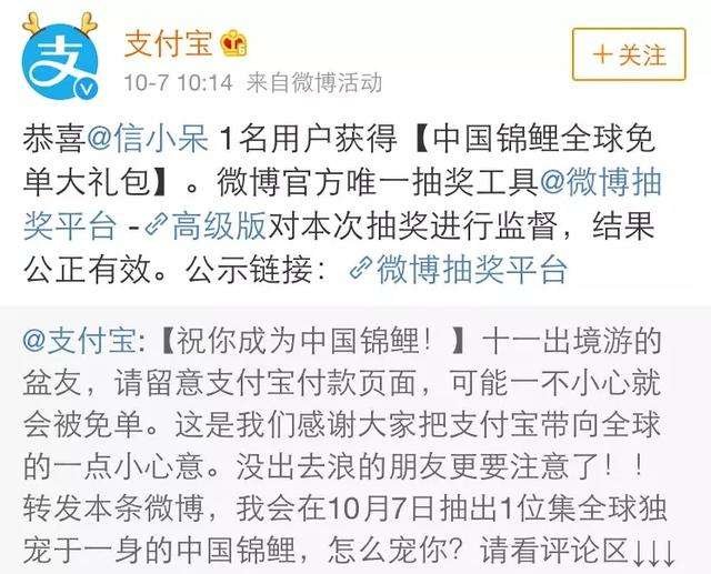 信小呆一元转让中国锦鲤，信小呆为何这么做？