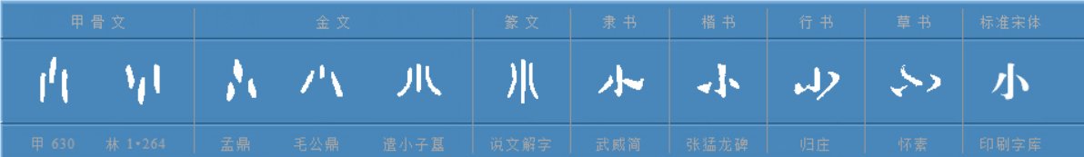小字的田字格写法该怎么写？