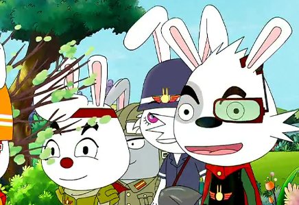 有一个动画片，主角是三只兔子，每个兔子都带着一群音符精灵，三只兔子要打败反派，动画片名字叫什么？