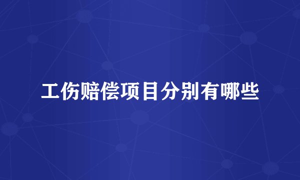 工伤赔偿项目分别有哪些