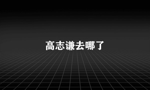 高志谦去哪了