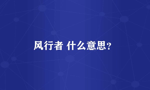风行者 什么意思？