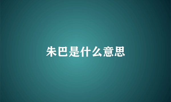 朱巴是什么意思