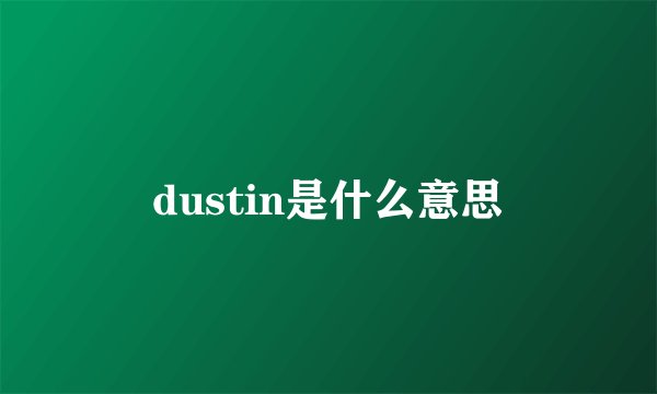 dustin是什么意思