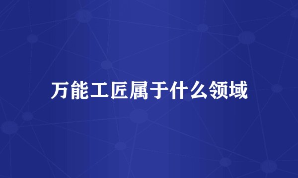 万能工匠属于什么领域