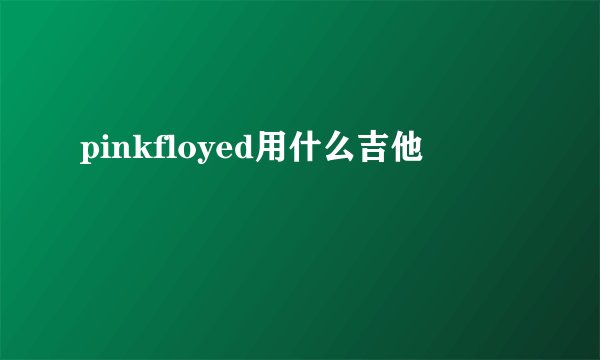 pinkfloyed用什么吉他