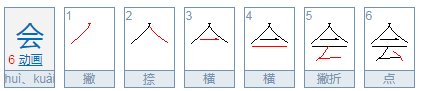 会字的笔画顺序